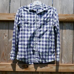 EVEN TIDE Shirt Mens Slim Large Logan Lived In Plaid Cotton Long Sleeve